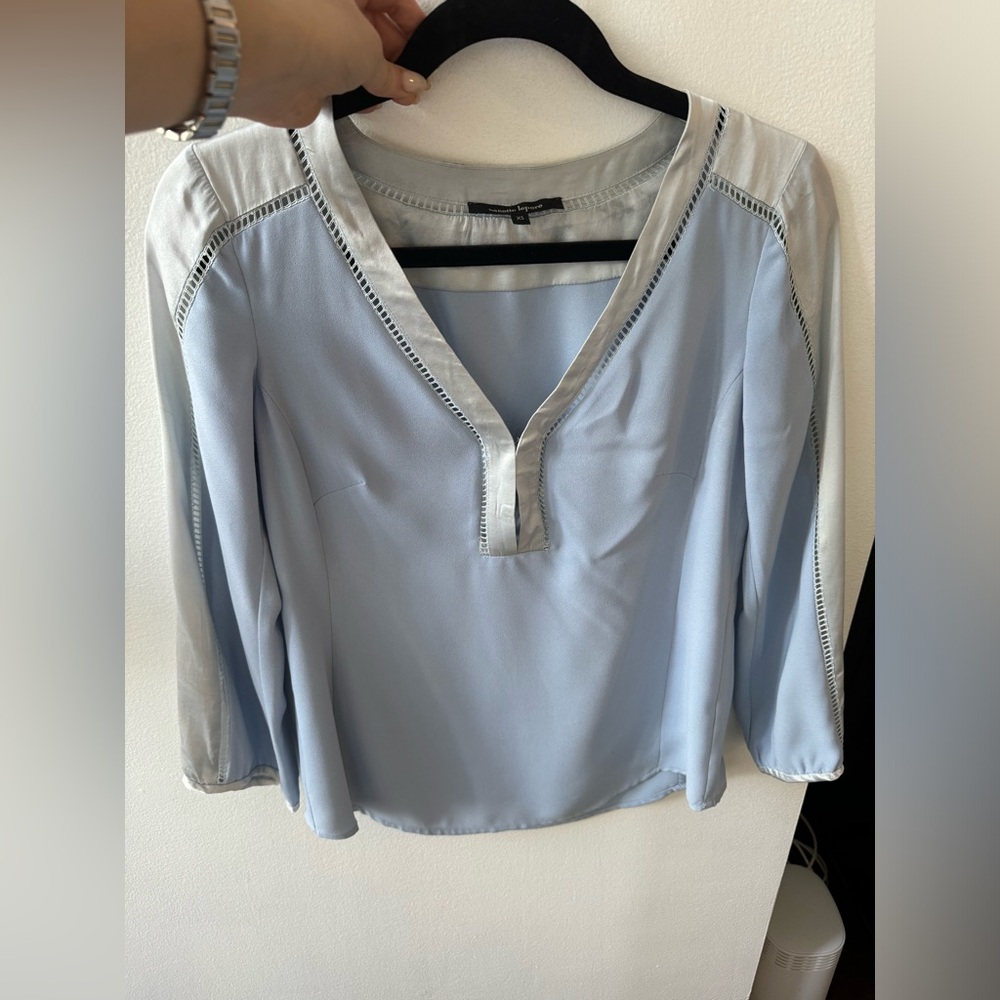 Nanette Lepore Silk Blouse in Light Blue